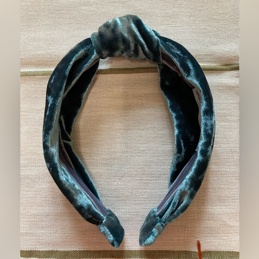 Iris Atelier Couture Velvet Knotted Headband